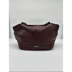 Coach Park Carrie Leather Tote Oxblood F23284